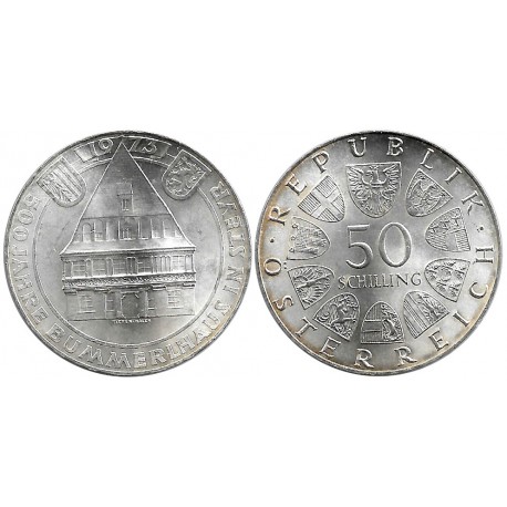 (2916) Austria. 1973. 50 Schilling (EBC) (Plata)