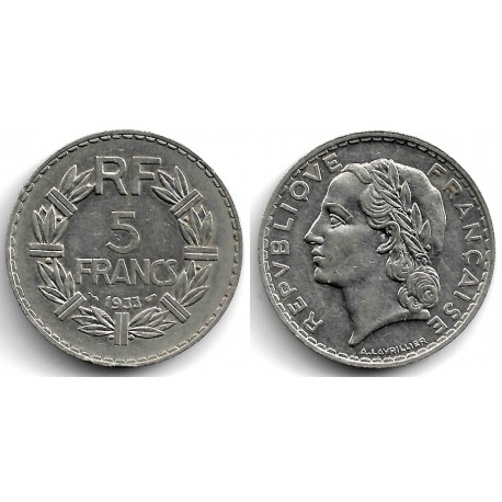 (888) Francia. 1933. 5 Francs (MBC+)