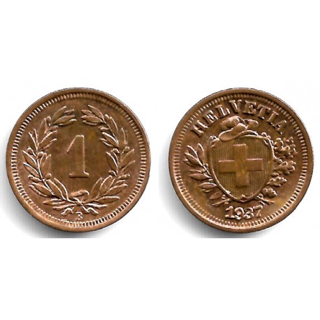 (3.2) Suiza. 1937. 1 Rappen (EBC+)