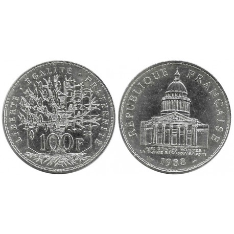 (951.1) Francia. 1988. 100 Francs (EBC+) (Plata)