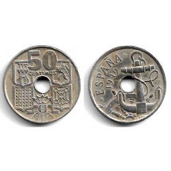 Estado Español. 1949*(19-56). 50 Céntimos (MBC)