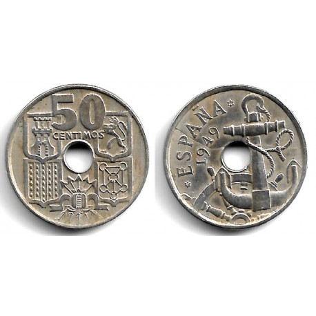 Estado Español. 1949*(19-56). 50 Céntimos (MBC)