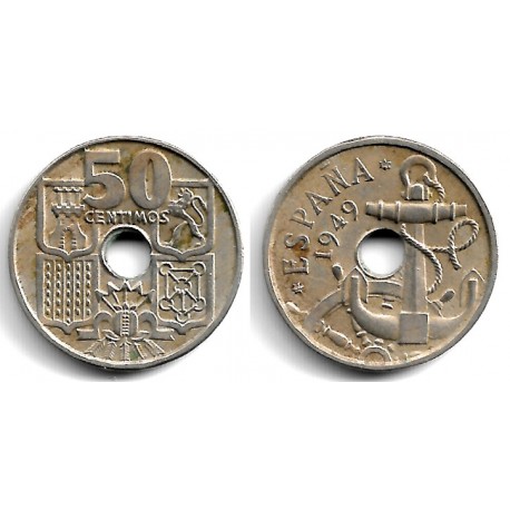 Estado Español. 1949*(19-54). 50 Céntimos (MBC-)