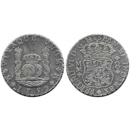 Fernando VI. 1759. 8 Reales (MBC+) (Plata) Ceca de Mejico MM