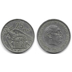 Estado Español. 1957*(64). 25 Pesetas (BC)