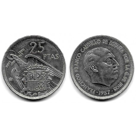 Estado Español. 1957*(72). 25 Pesetas (EBC)