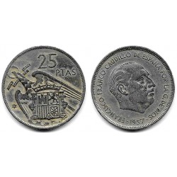 Estado Español. 1957*(61). 25 Pesetas (BC)