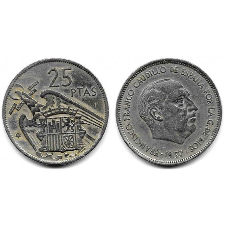 Estado Español. 1957*(61). 25 Pesetas (BC)