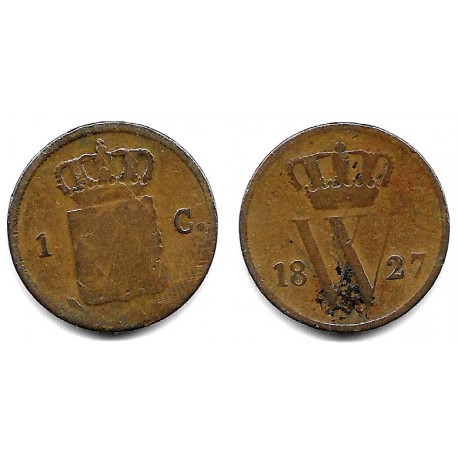(47) Países Bajos. 1827. 1 Cent (BC/BC-)
