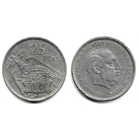 Estado Español. 1957*(75). 25 Pesetas (MBC-)