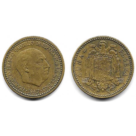 Estado Español. 1947*(19-54). 1 Peseta (BC+)