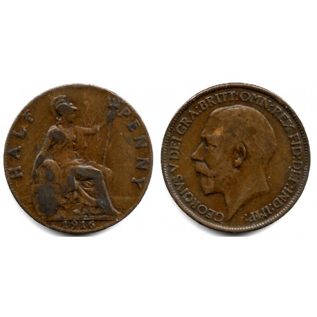 (809) Gran Bretaña. 1916. Half Penny (BC/BC-)