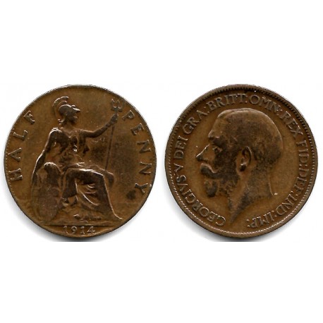 (809) Gran Bretaña. 1914. Half Penny (BC)