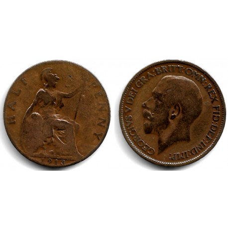 (809) Gran Bretaña. 1913. Half Penny (BC-)