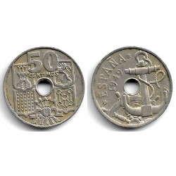 Estado Español. 1949*(19-62). 50 Céntimos (MBC)