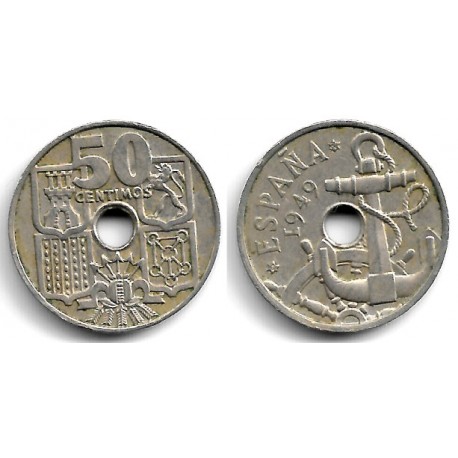 Estado Español. 1949*(19-62). 50 Céntimos (MBC)