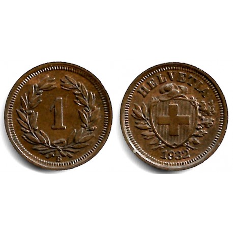 (3.2) Suiza. 1932. 1 Rappen (EBC+)