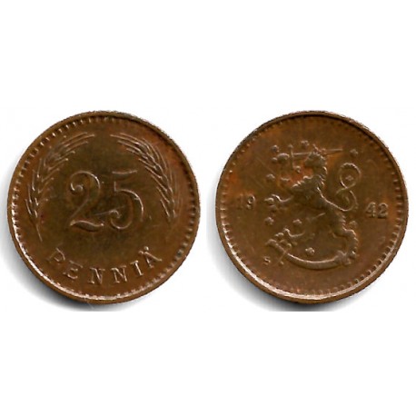 (25a) Finlandia. 1942. 25 Pennia (MBC+)