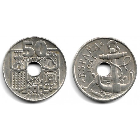 Estado Español. 1963*(19-63). 50 Céntimos (MBC)