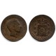 Alfonso XII. 1877. 10 Céntimos (BC/BC-) Ceca de Barcelona OM