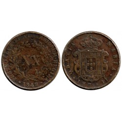 (482) Portugal. 1848. 20 Reis (BC+)