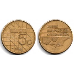 Países Bajos. 1988. 5 Gulden (MBC)