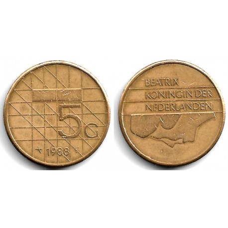 Países Bajos. 1988. 5 Gulden (MBC)