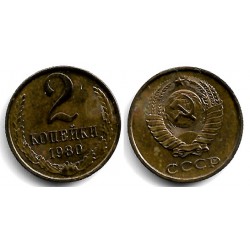 (Y127a) Unión Soviética. 1980. 2 Kopeks (MBC)