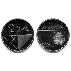 (3) Aruba. 1990. 25 Cents (SC)