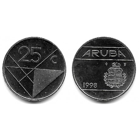 (3) Aruba. 1998. 25 Cents (SC)