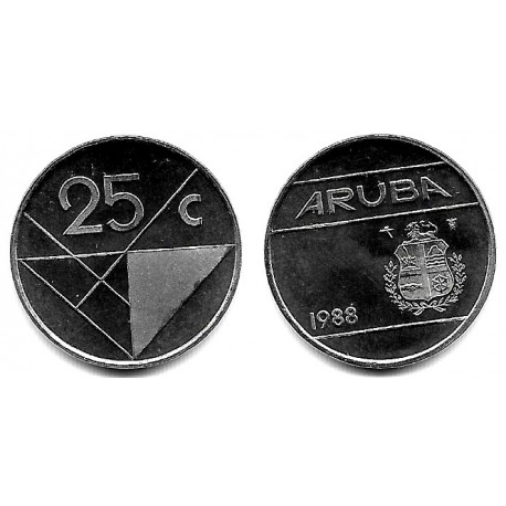 (3) Aruba. 1988. 25 Cents (SC)