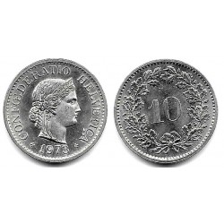 (27) Suiza. 1973. 10 Rappen (EBC)