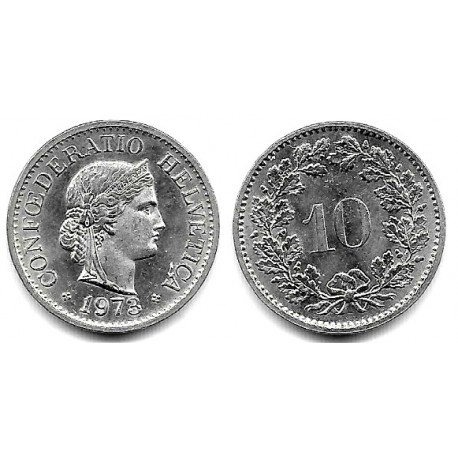 (27) Suiza. 1973. 10 Rappen (EBC)