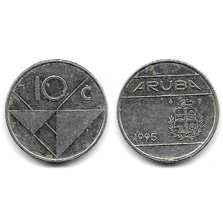 (2) Aruba. 1995. 10 Cents (MBC)
