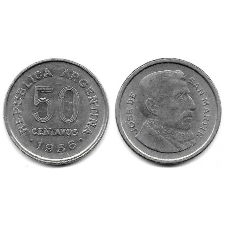 (49) Argentina. 1956. 50 Centavos (MBC)