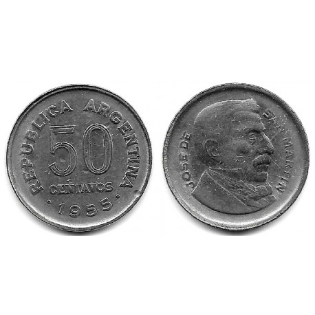 (49) Argentina. 1955. 50 Centavos (MBC)