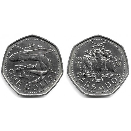 (14.2) Barbados. 1994. 1 Dollar (EBC)