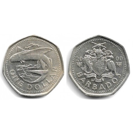 (14.2) Barbados. 2000. 1 Dollar (MBC+)