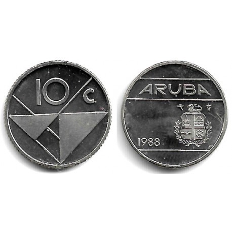 (2) Aruba. 1988. 10 Cents (SC)