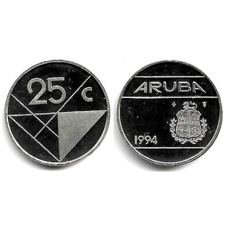 (3) Aruba. 1994. 25 Cents (SC)