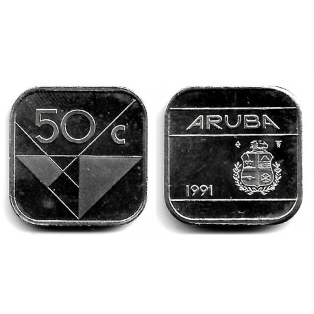 (4) Aruba. 1991. 50 Cents (SC)