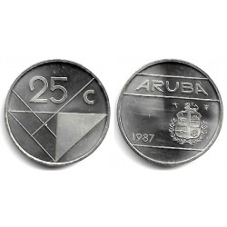 (3) Aruba. 1987. 25 Cents (SC)