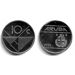 (2) Aruba. 1991. 10 Cents (SC)