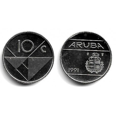 (2) Aruba. 1991. 10 Cents (SC)