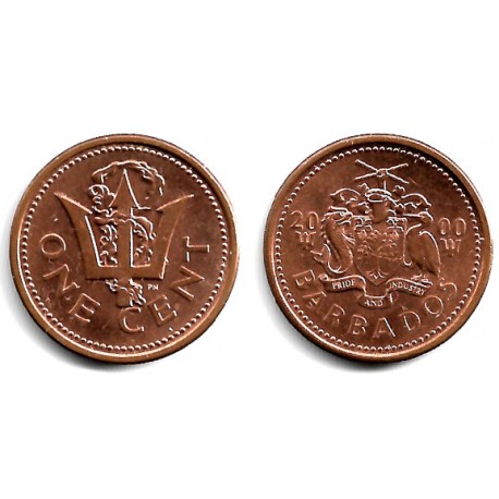 (10a) Barbados. 2000. 1 Cent (EBC+)