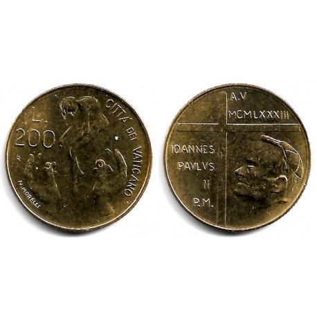 (174) Ciudad del Vaticano. 1983. 200 Lira (SC)