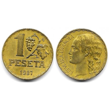 España (II República). 1937. 1 Peseta (MBC+)