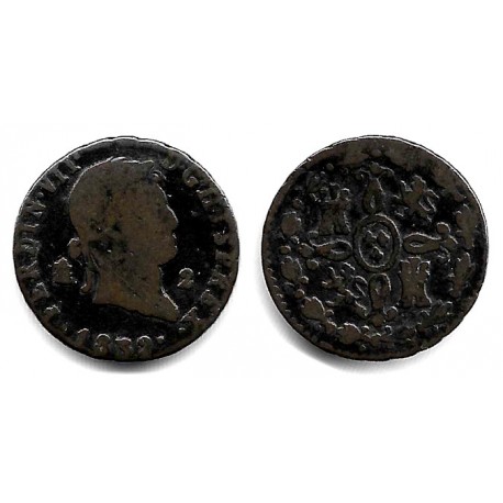 Fernando VII. 1832. 2 Maravedí (BC) Ceca de Segovia
