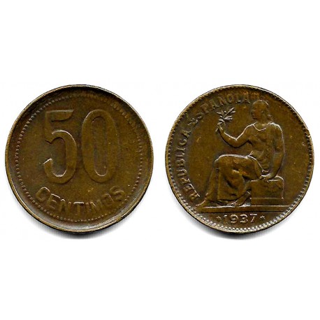 España (II República). 1937*(---). 50 Céntimos (EBC)