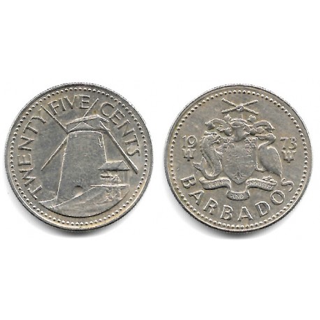 (13) Barbados. 1973. 25 Cents (MBC)